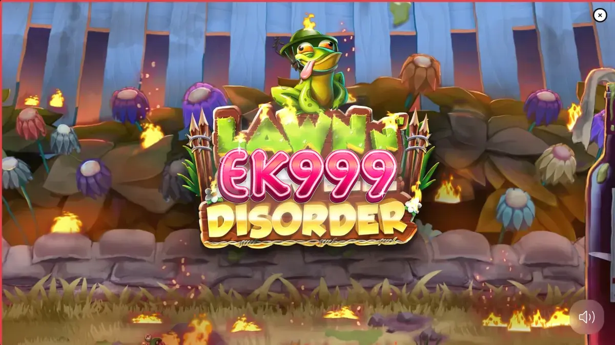 Lawn N’ Complete Disorder স্লট গেমের জ্বলন্ত বাগানের দৃশ্য